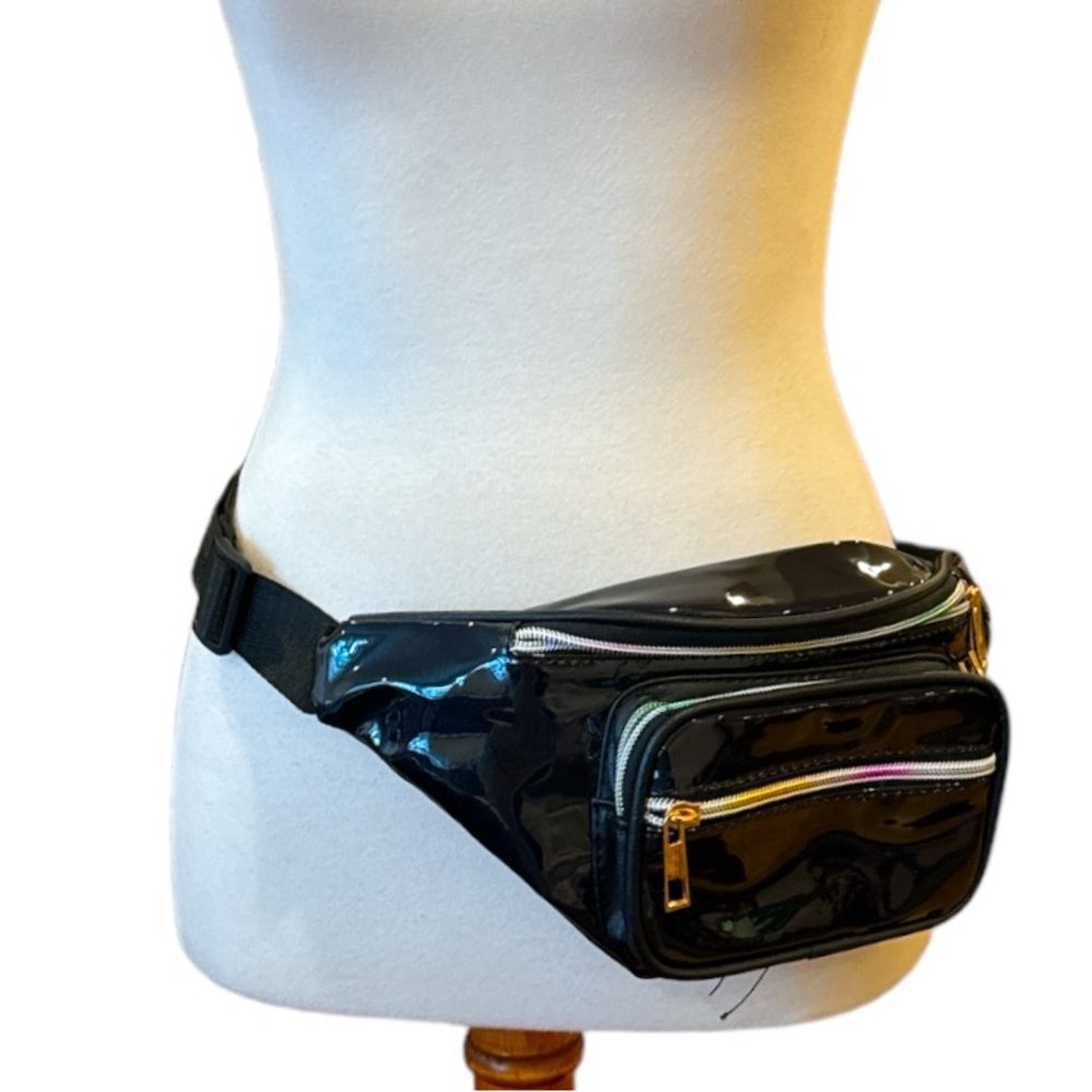 Iridescent Holographic Fashion Fanny Pack Waist Belt Bag